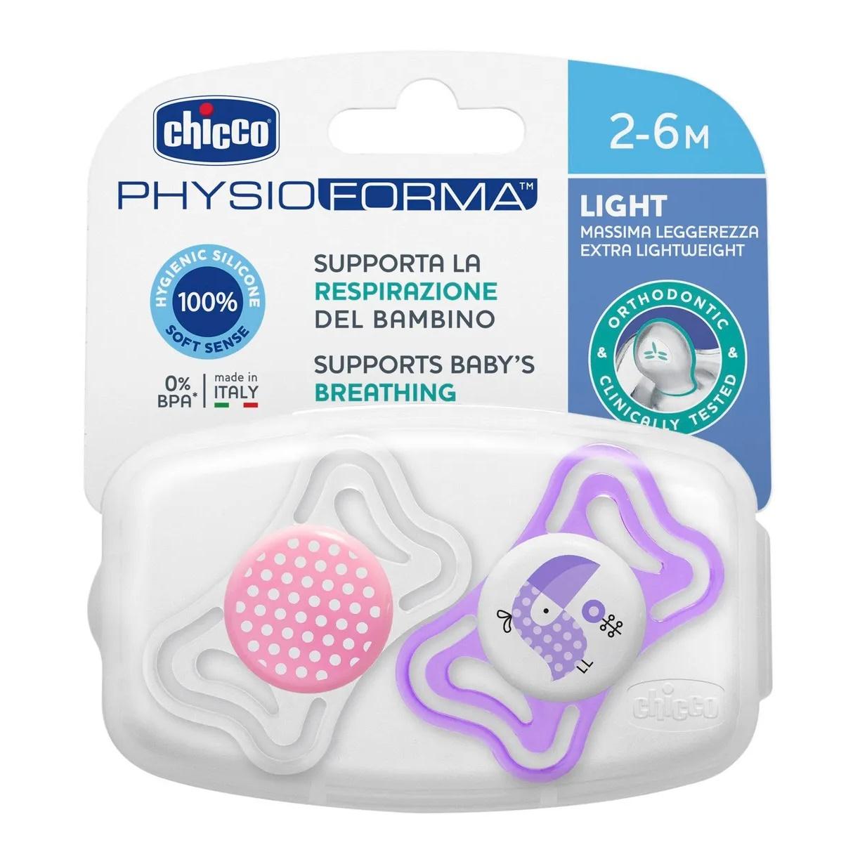 CHUPETE CHICCO PHYSIO LIGHT 2-6 MESES PACK