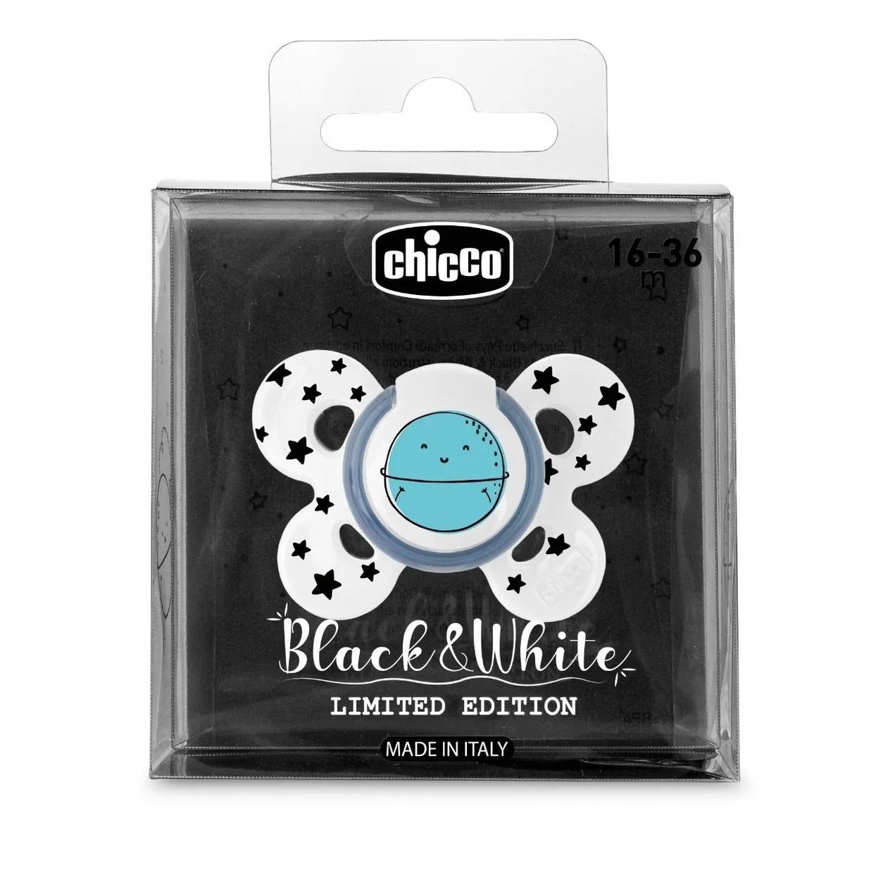 CHUPETE CHICCO PHYSIO COMFORT BLACKWHITE ED.LIM (16-36)