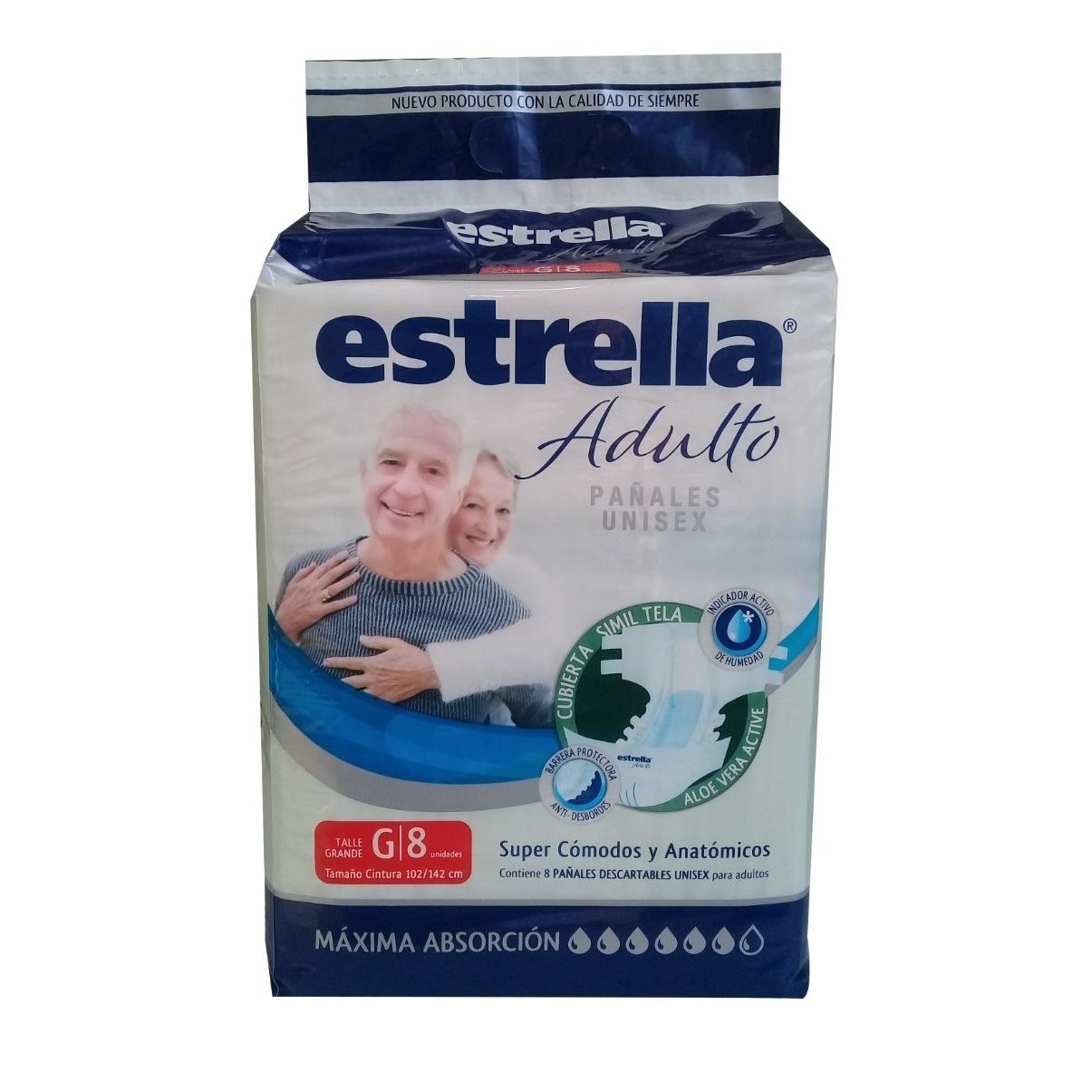 PAÑALES ESTRELLA ADULTO UNISEX G X8