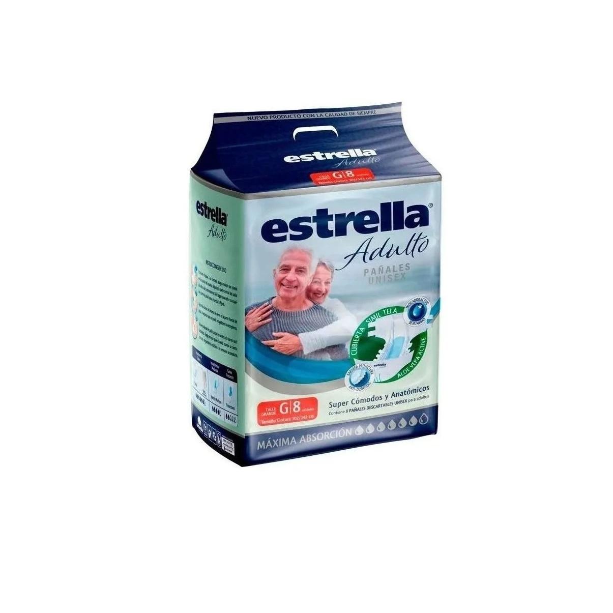 PAÑALES ESTRELLA ADULTO UNISEX G X8