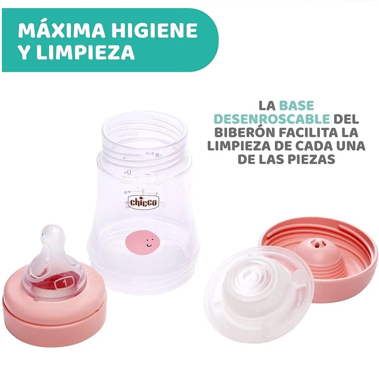 MAMADERA CHICCO PERFECT 5 ROSA (150ML)