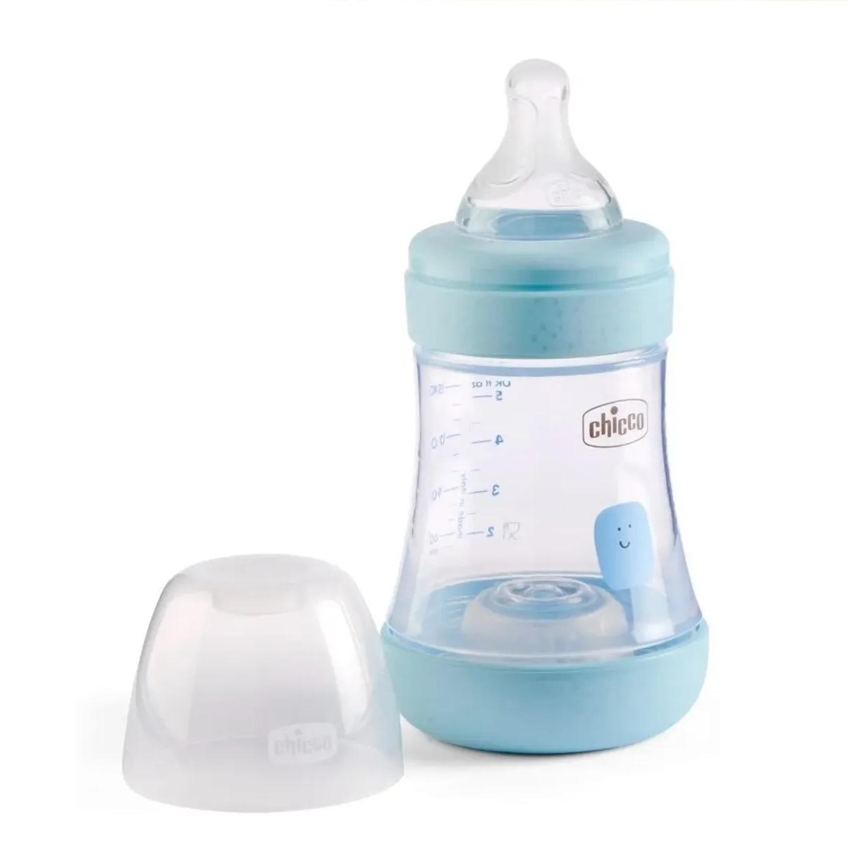 MAMADERA CHICCO PERFECT 5 CELESTE (150ML)