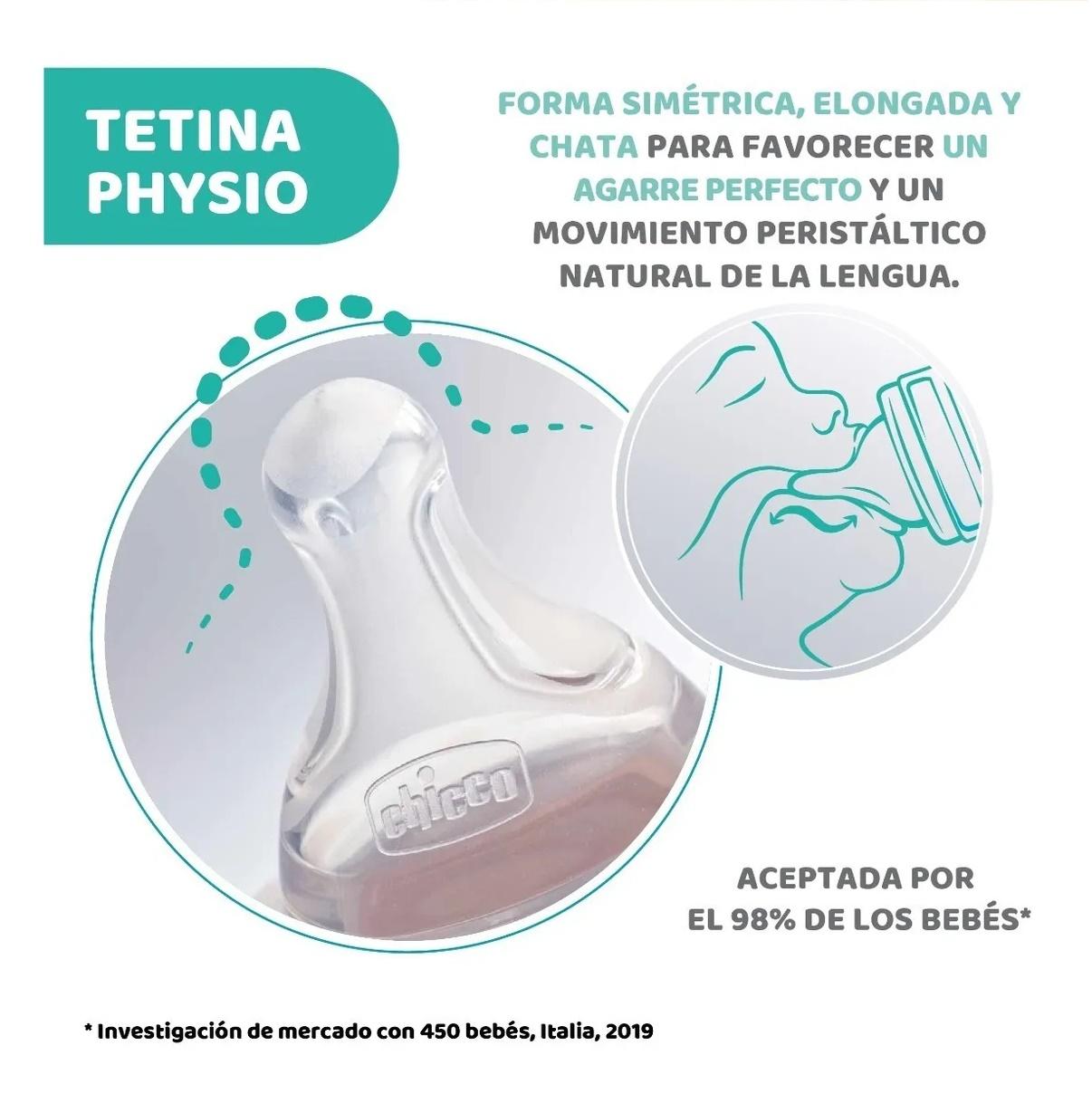 MAMADERA CHICCO PERFECT 5 CELESTE (150ML)