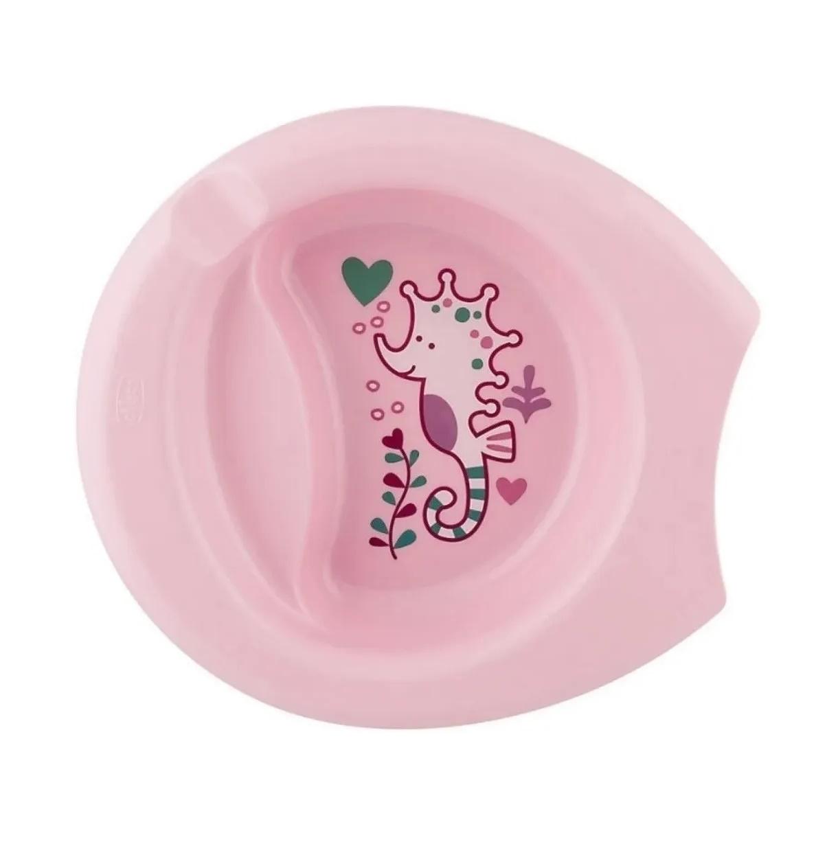PLATO CHICCO EASY FEEDING ROSA 6M+