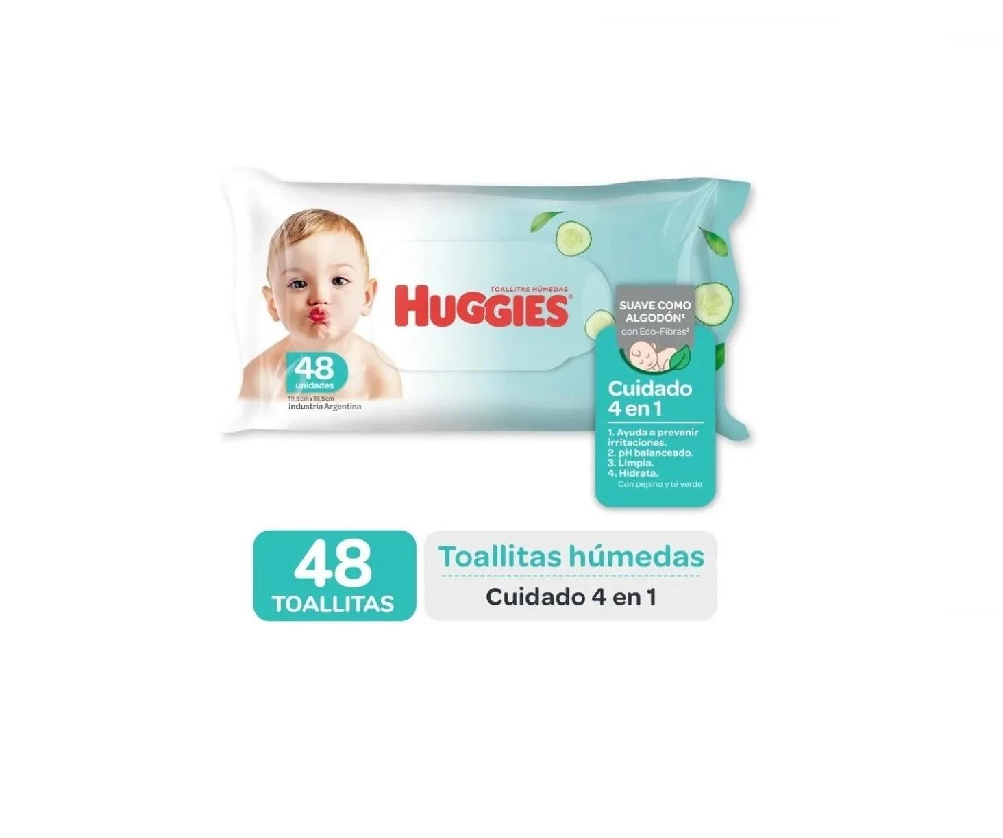 TOALLITAS HUMEDAS HUGGIES CUIDADO 4 EN 1 X48U