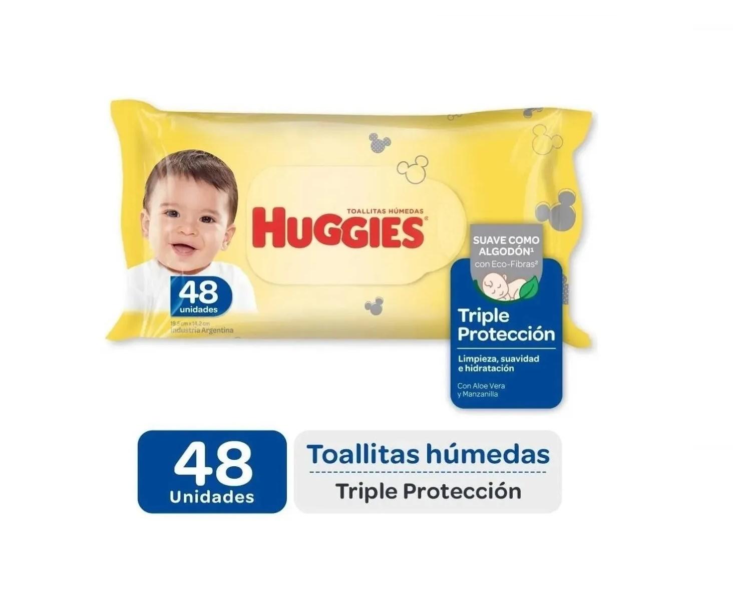 TOALLITAS HUMEDAS HUGGIES TRIPLE PROTECCION X48U