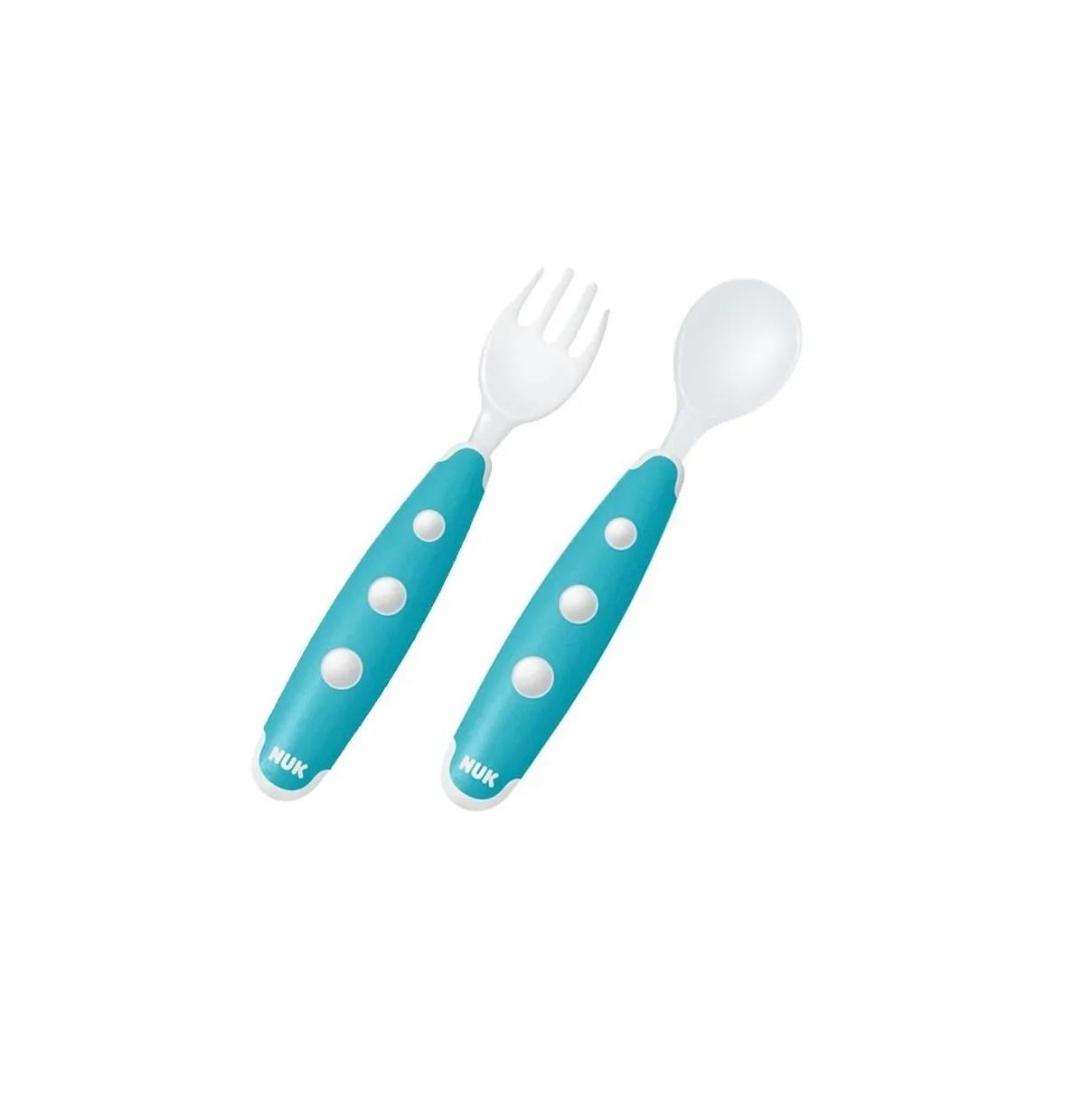 SET CUCHARA Y TENEDOR NUK 8M+