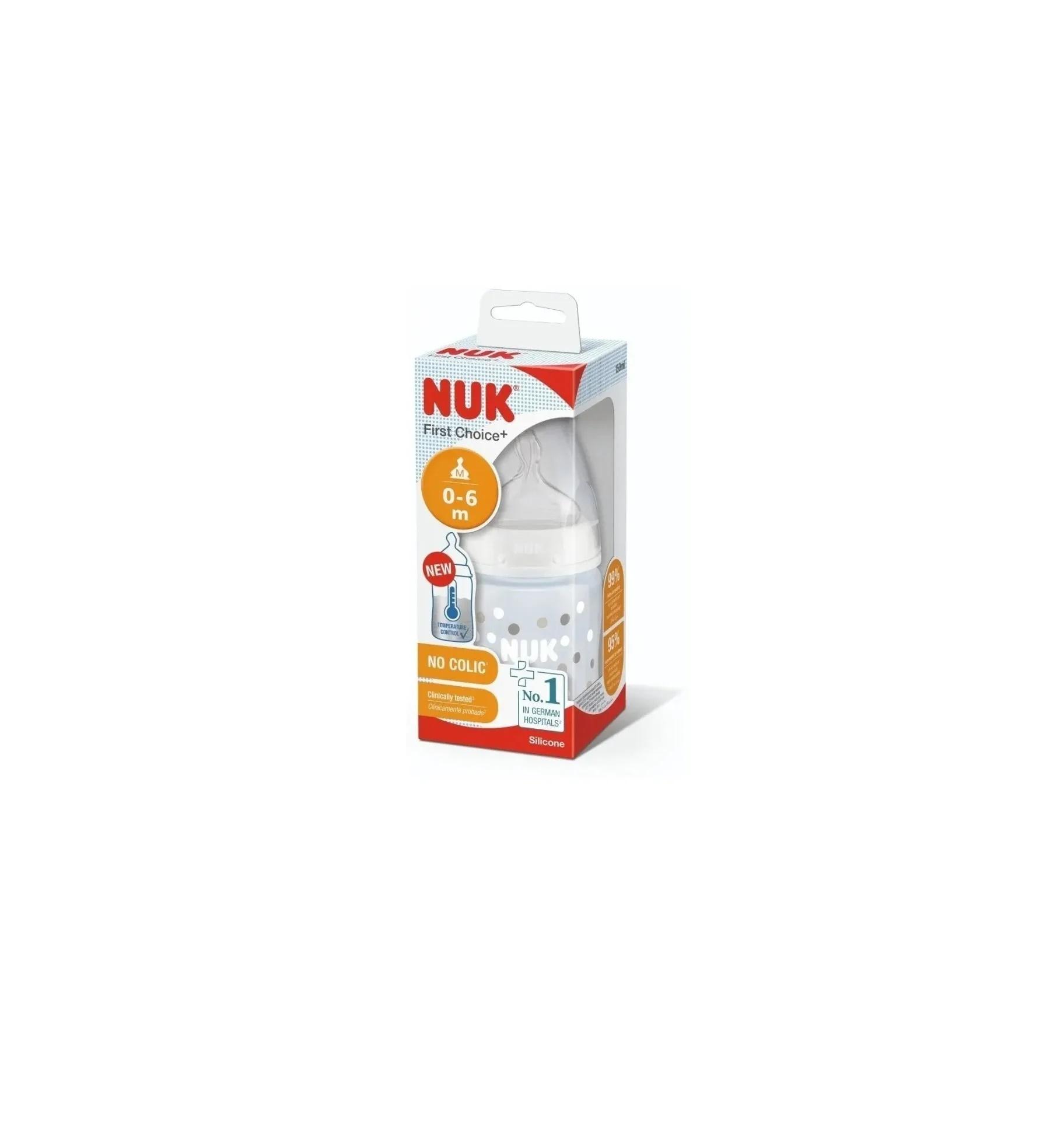 MAMADERA NUK X150 ML CONTROL TEMPERATURA 0-6M