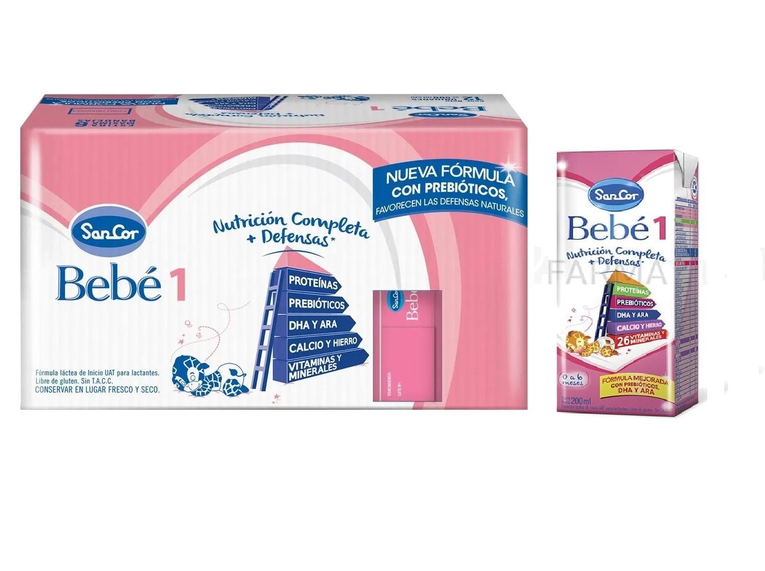 PACK X 12 SANCOR BEBE 1 BRICK X 200ML