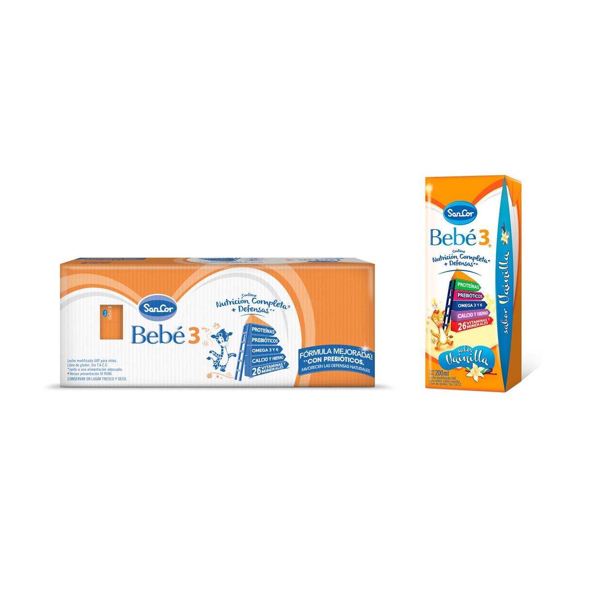 PACK X30 SANCOR BEBE 3 BRICK X 200ML