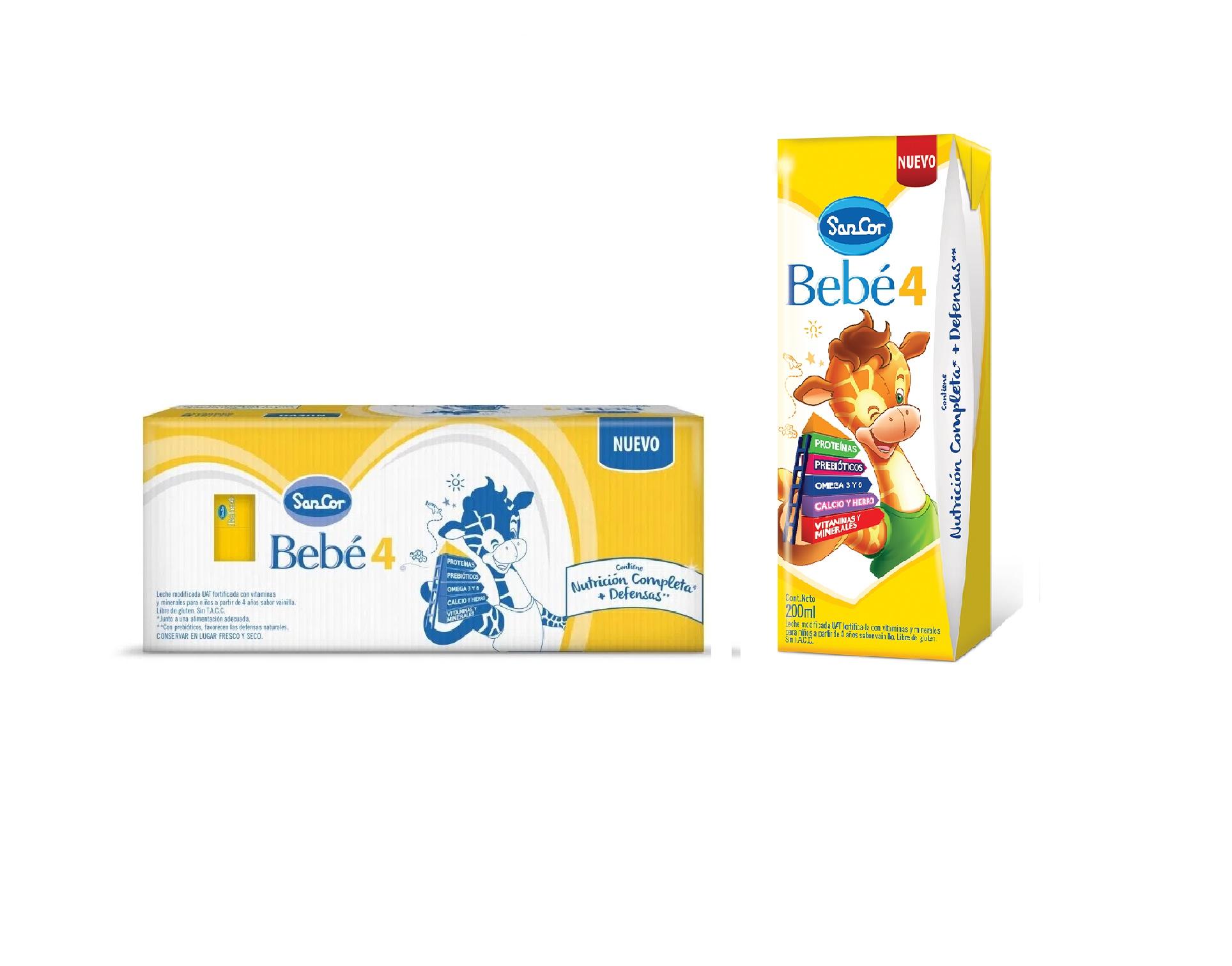 PACK X12 SANCOR BEBE 4 BRICK X 200ML