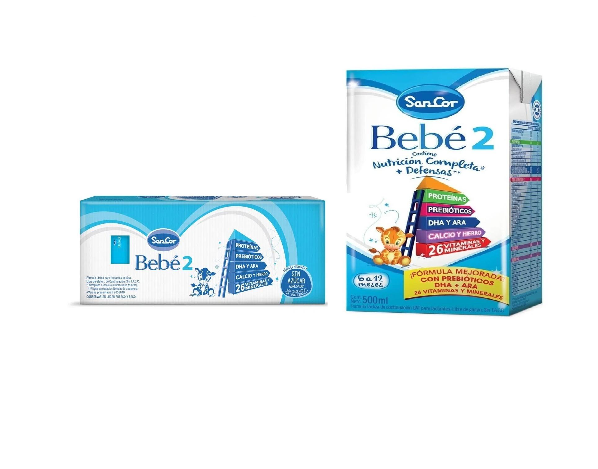 PACK X12 SANCOR BEBE 2 BRICK X 500ML