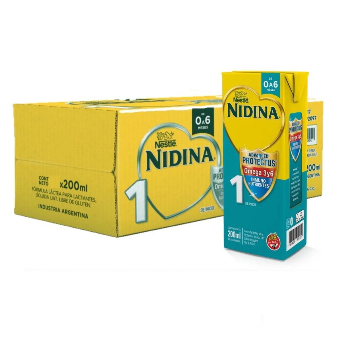 PACK X12U NESTLE NIDINA 1 BRICK X200ML