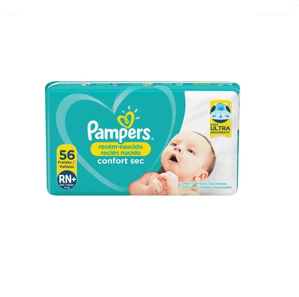 PAÑALES PAMPERS CONFORT SEC RN+ HIPOALARGENICO X56U