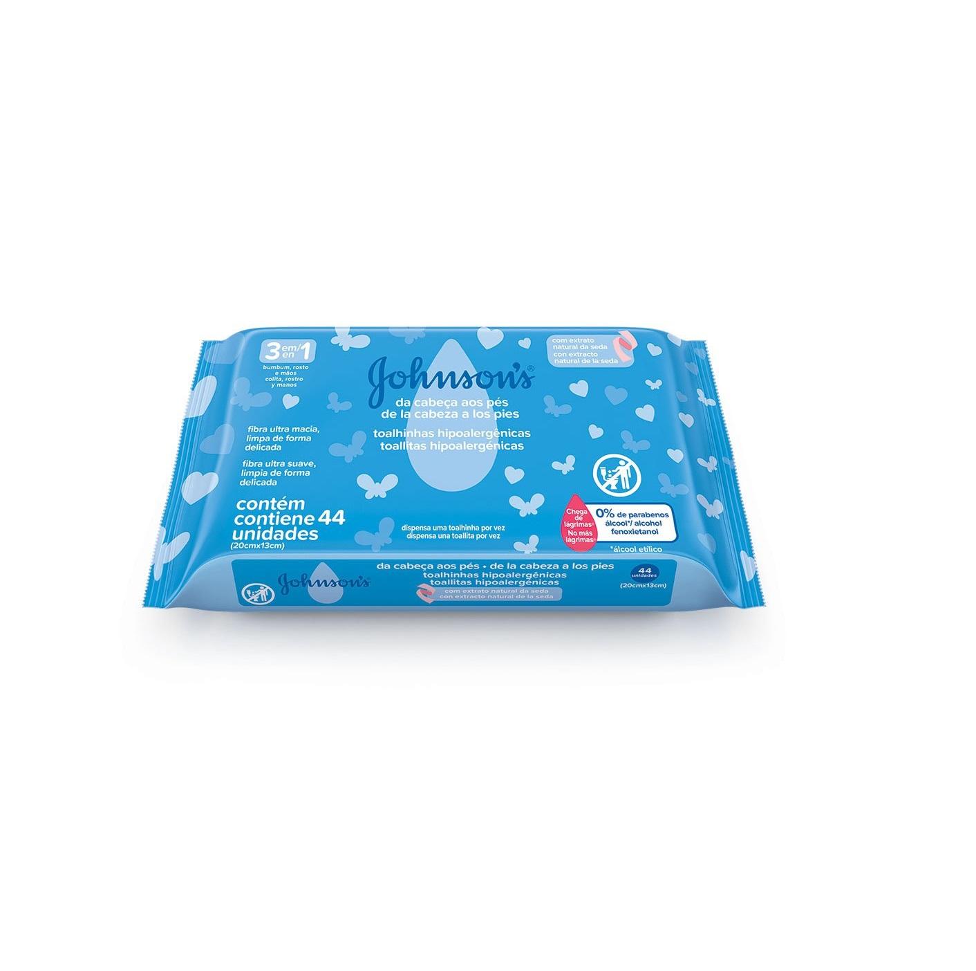 TOALLITAS HUMEDAS J&J DE LA CABEZA A LOS PIES