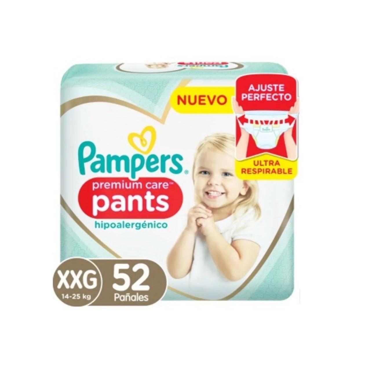 PAMPERS PANTS PREMIUM CARE HIPOALERGENICO XXG X52U