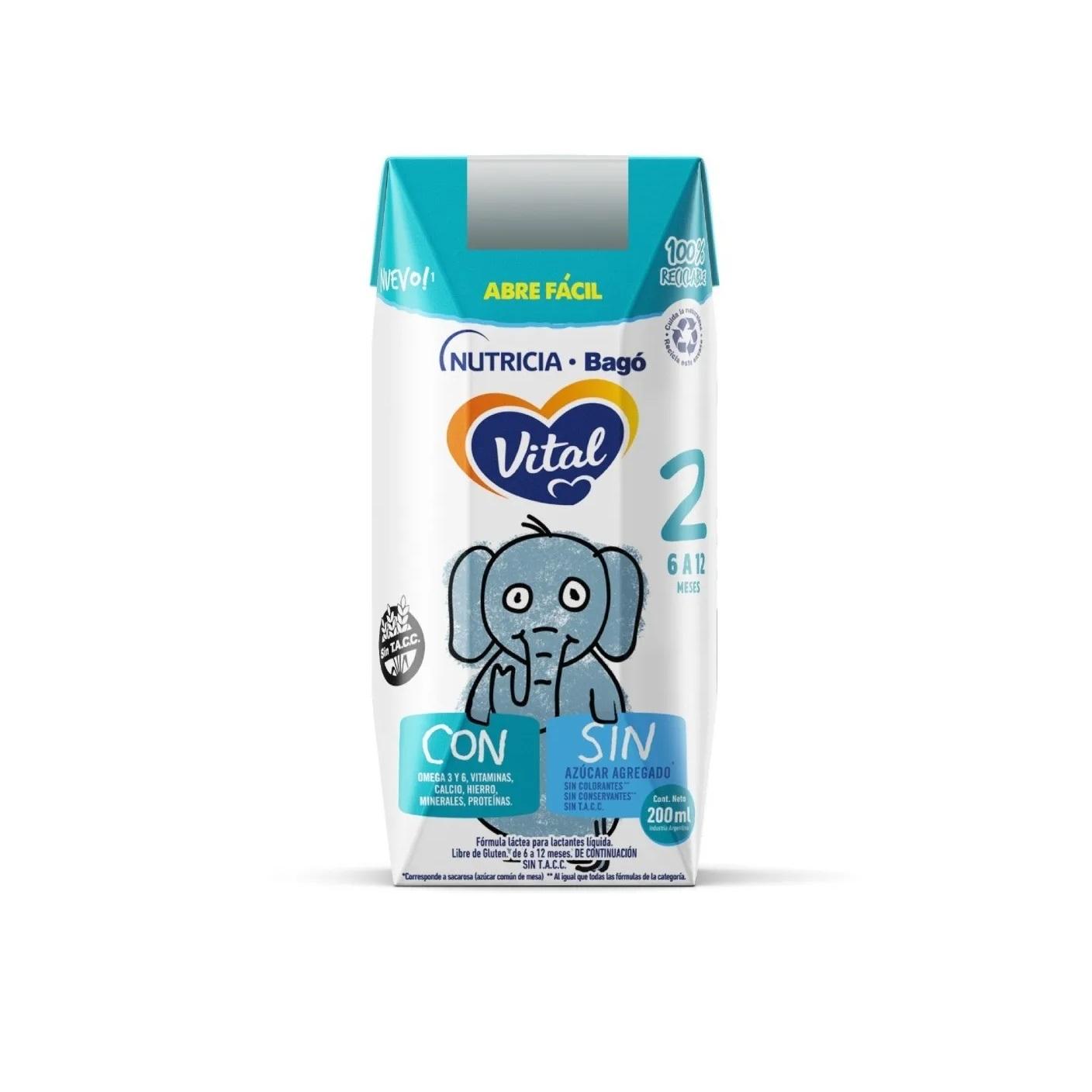 VITAL 2 EN BRICK DE 200ML X24U