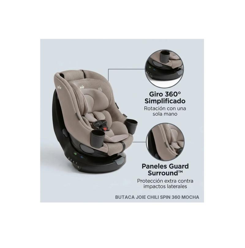 BUTACA AUTO BEBE JOIE CHILI SPIN 360°