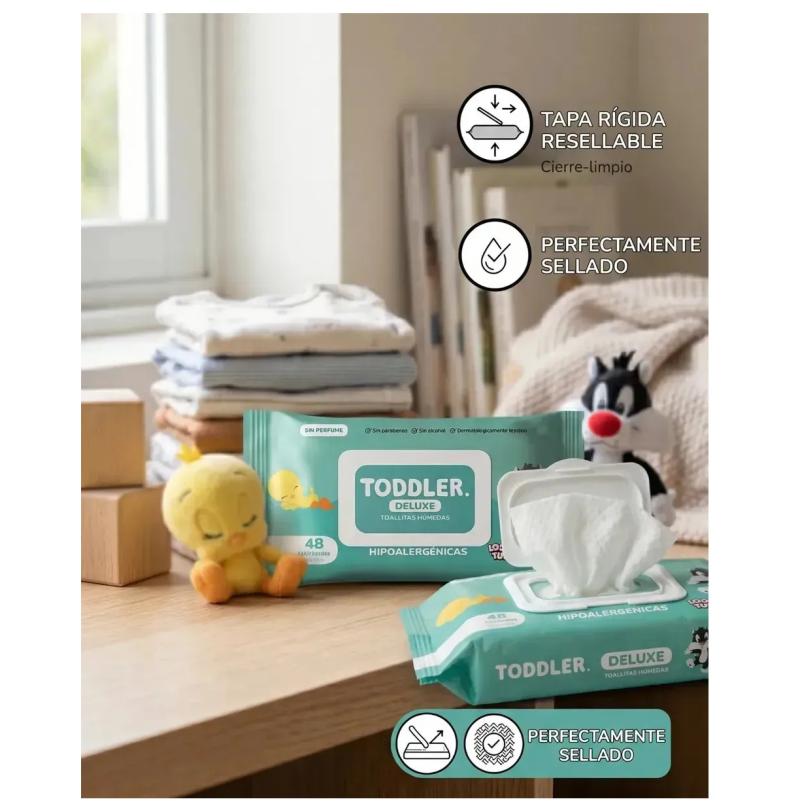 TOALLITAS HUMEDAS TODDLER DELUXE SIN PERFUME X48U