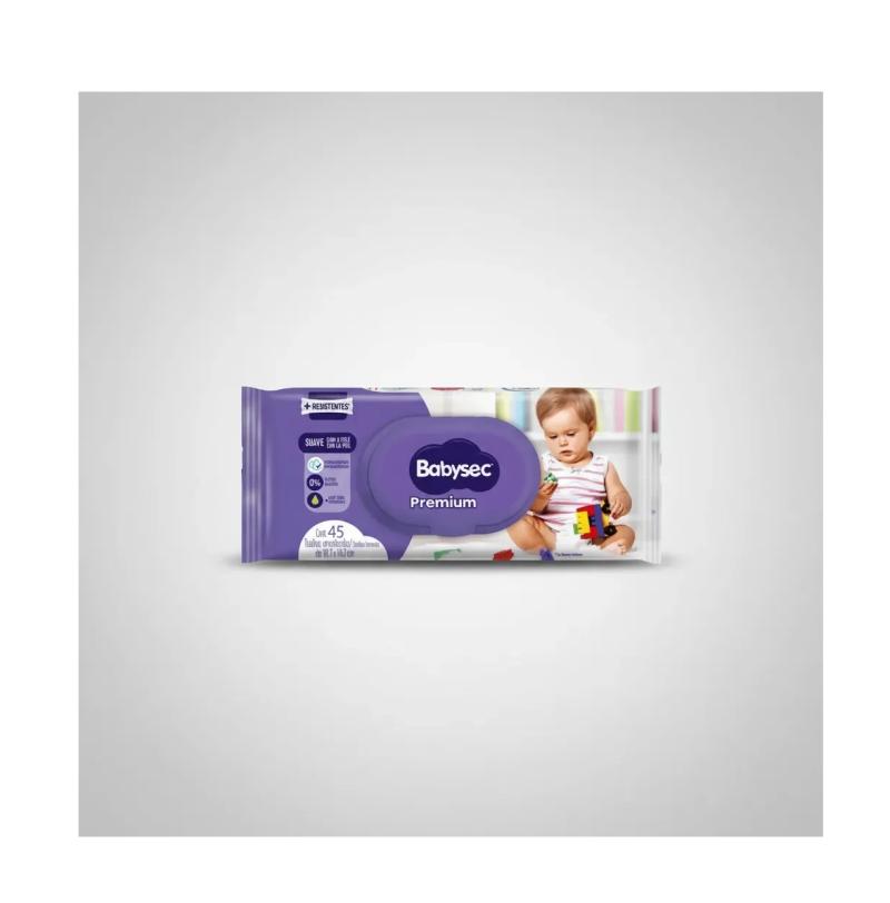 TOALLITAS HUMEDAS BABYSEC PREMIUM X45U CON TAPA