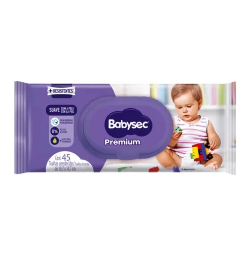 TOALLITAS HUMEDAS BABYSEC PREMIUM X45U CON TAPA