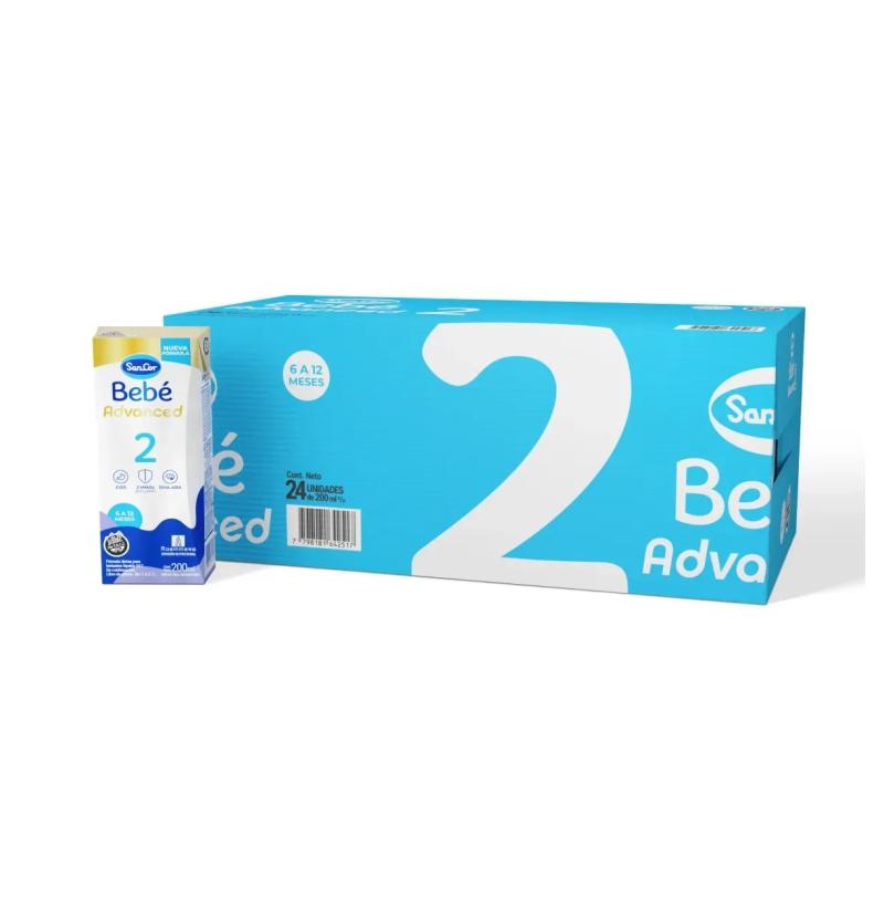 LECHE DE FORMULA SANCOR BEBE 2 ADVANCED - 200ML X24U