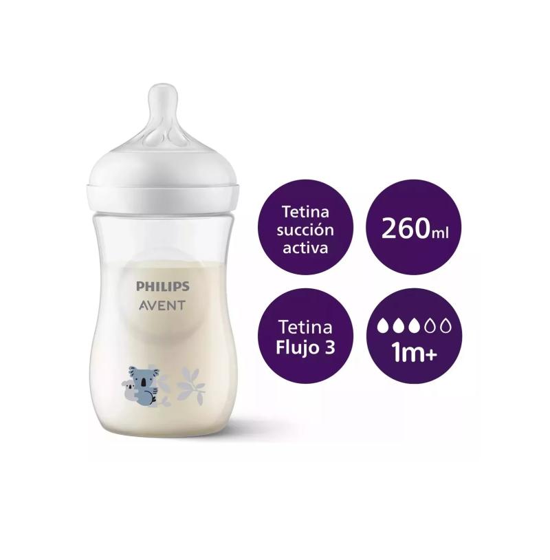 MAMADERA AVENT PHILIPS NATURAL RESPONSE 260ML 1M+