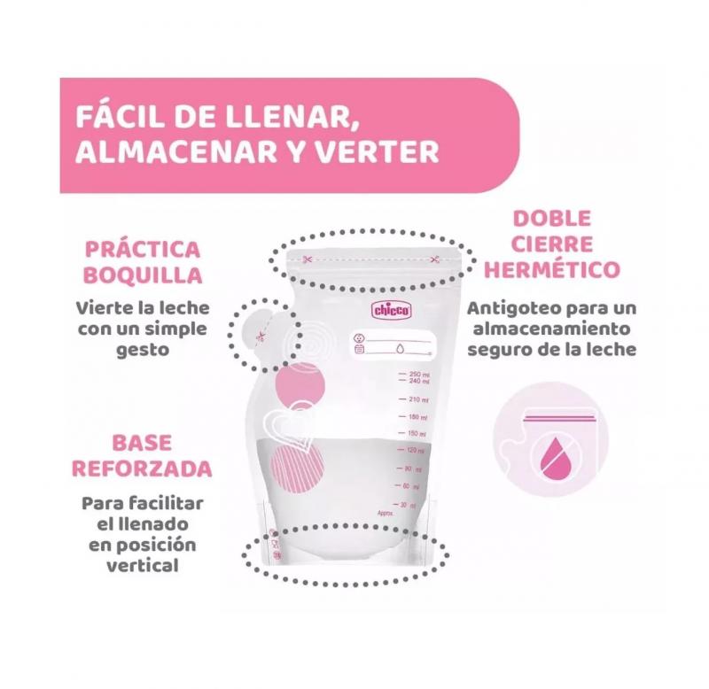 BOLSAS DE ALMACENAMIENTO PARA LECHE MATERNA CHICCO