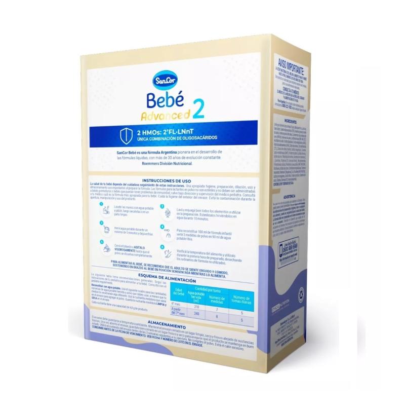 SANCOR BEBE ADVANCE 2 EN CAJA X800GR
