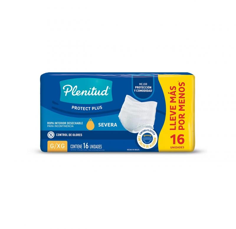 BOMBACHA ROPA INTERIOR PLENITUD PROTECT PLUS G/XG (x16)