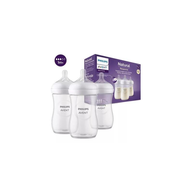 SET DE MAMADERAS AVENT NATURAL RESPONSE 260ML X3