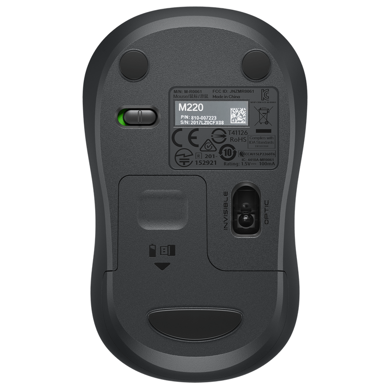 Mouse Logitech M220 Silent Inalambrico Usb Negro Silencioso