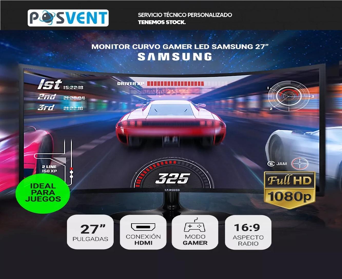 Monitor Samsung 27 F390 Curvo Gamer Full HD 60Hz