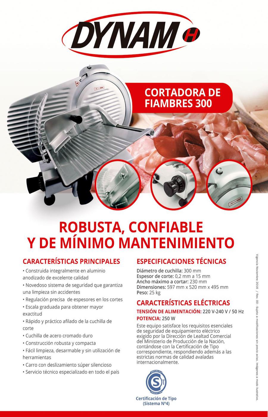 Cortadora de Fiambre Dynam HBS 300
