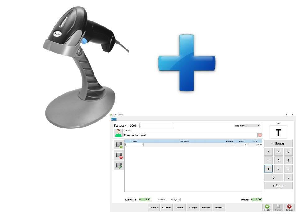 LECTOR CODIGO DE BARRAS POS DOOM + SISTEMA DE FACTURACION CONTROL STOCK