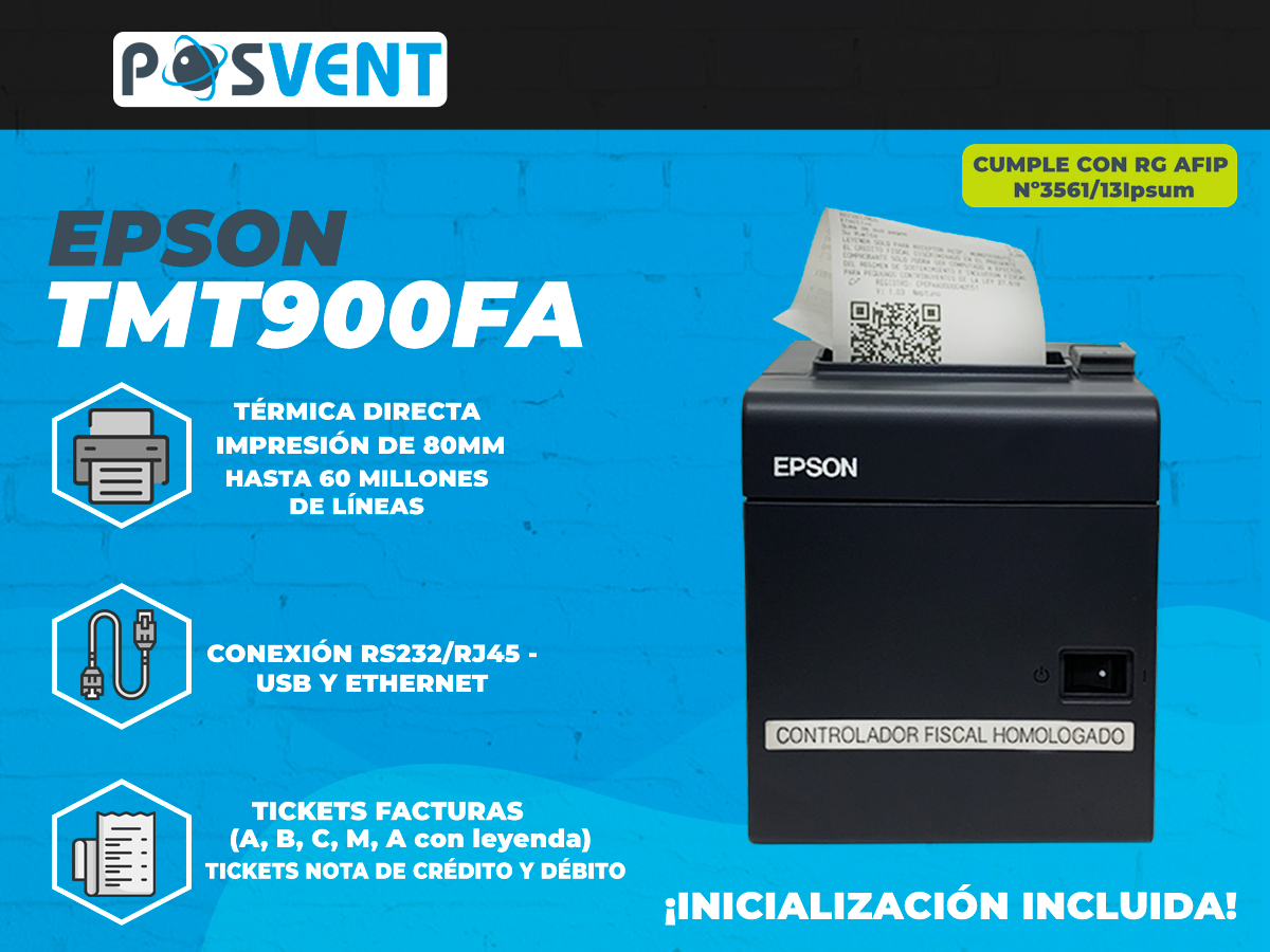 Impresora Fiscal EPSON TM-T900FA Nueva Tecnologia