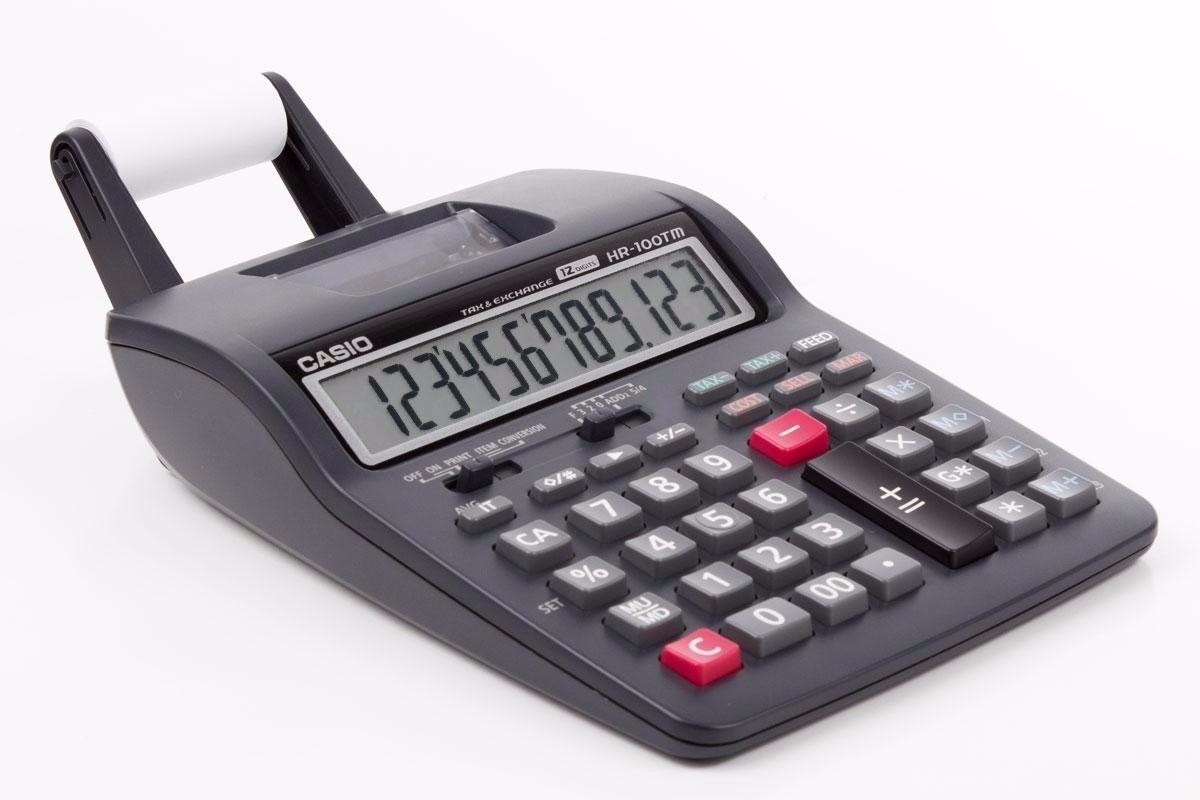 Calculadora Impresora Casio Hr-100tm 2 Colores 12 Digitos