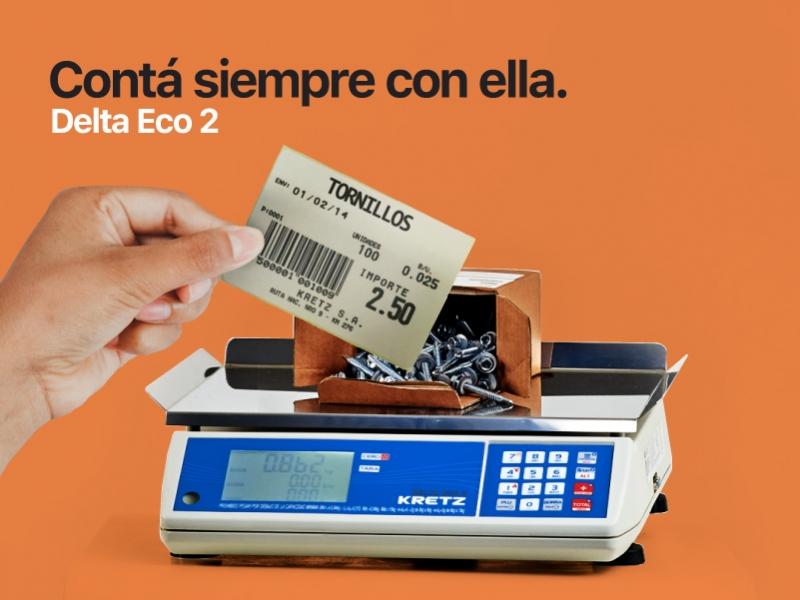 Balanza electronica  KRETZ  DELTA 15kg  ECO 2. funcion contadora bateria