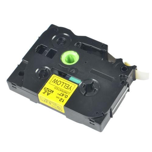 Cinta Para Rotuladora Brother TZ / AZ 631 Negro s/ Amarillo 12mm x 8m Alternativ