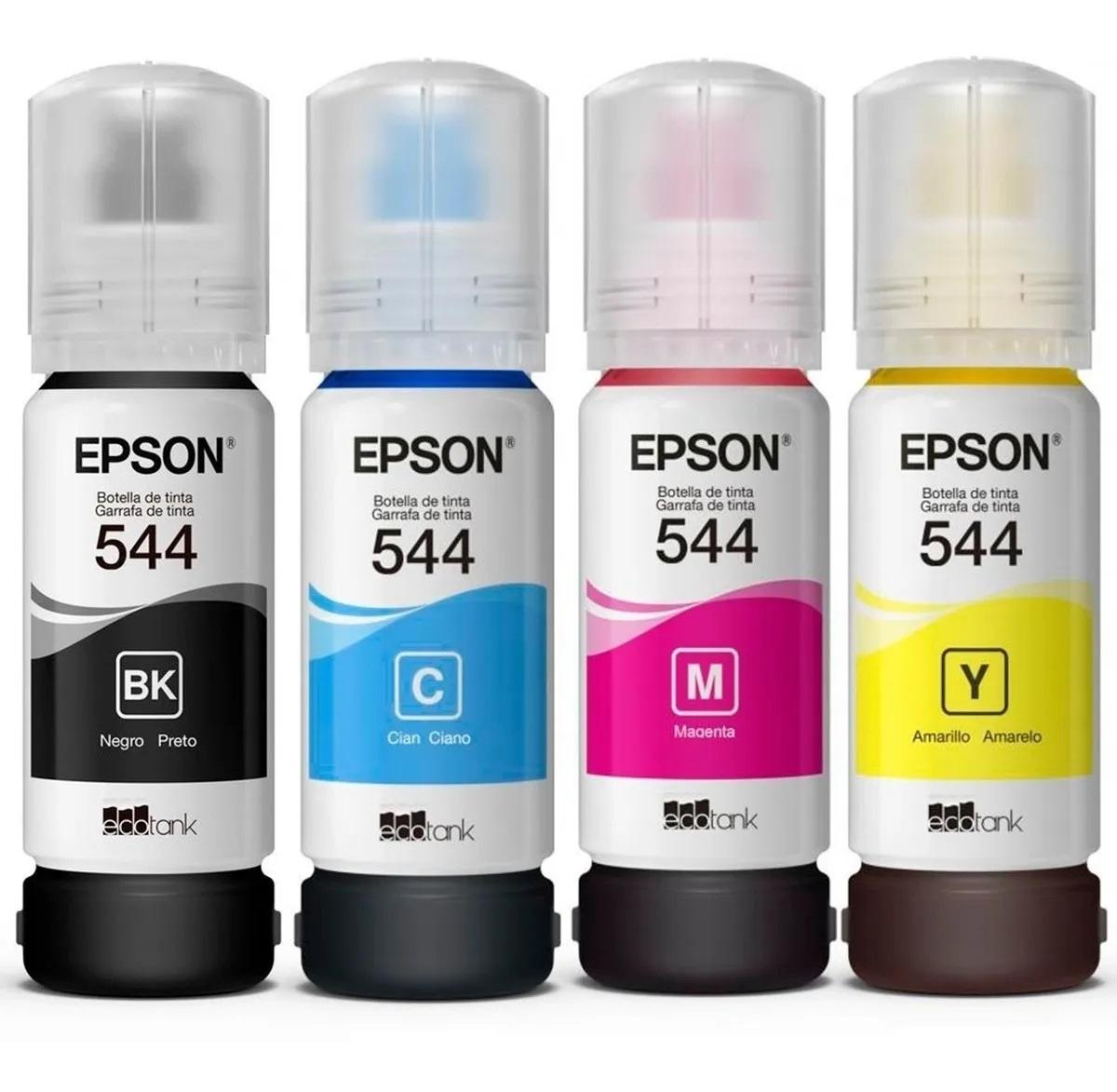 Combo Tinta Epson T544 544 L3110 L3150 L5190 65 Ml