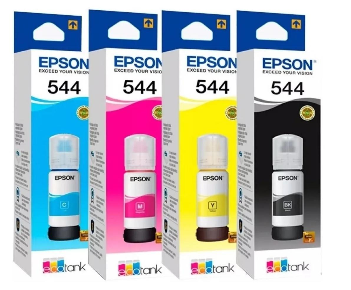 Combo Tinta Epson T544 544 L3110 L3150 L5190 65 Ml