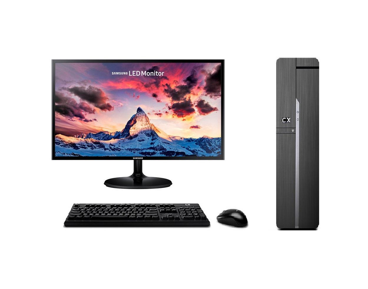 Pc Amd Apu A6 7480 4gb 120gb Ssd Dvdrw + Monitor Samsung 22