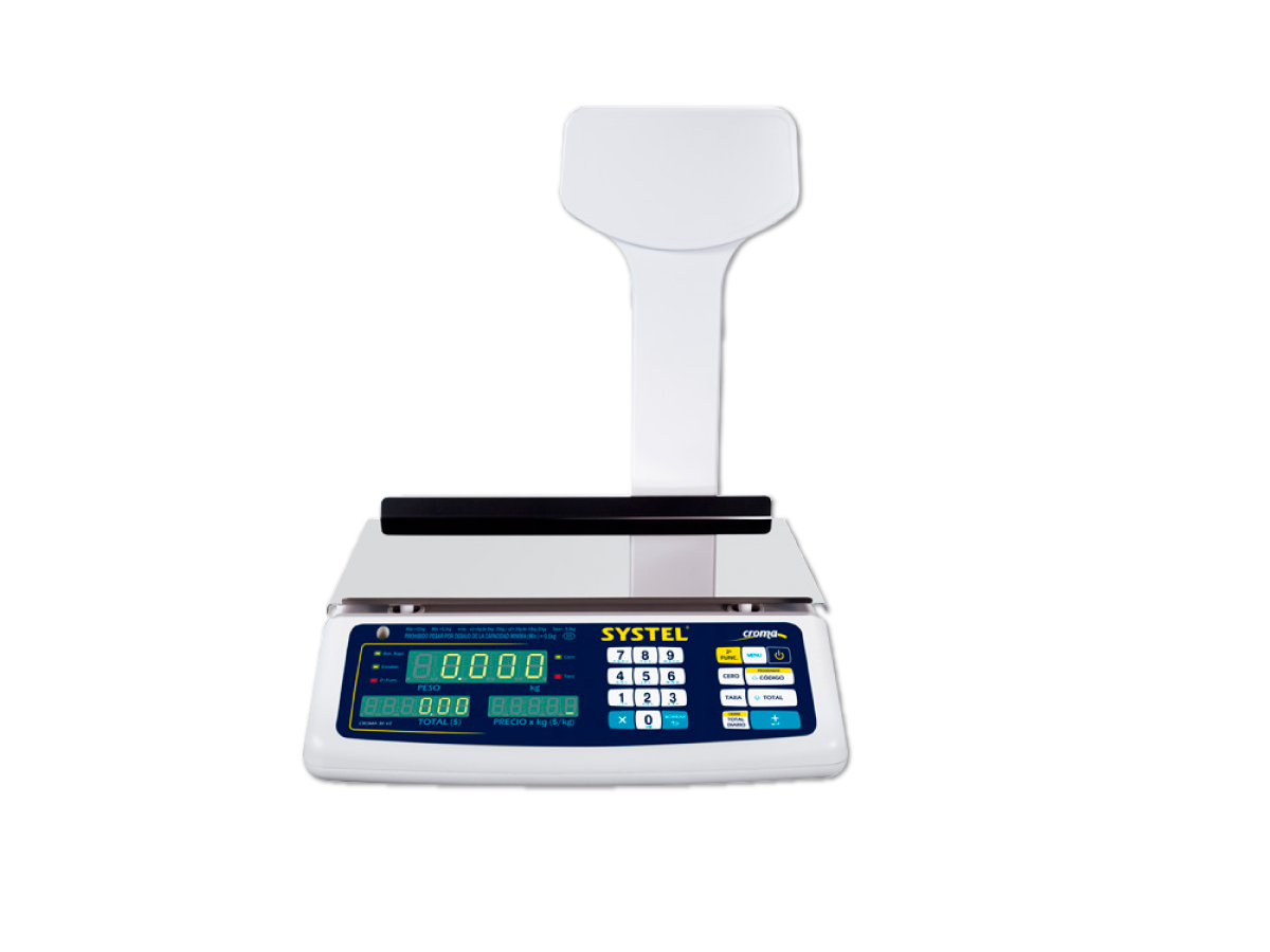 Balanza Systel Croma 30 KG Bateria funcion contadora