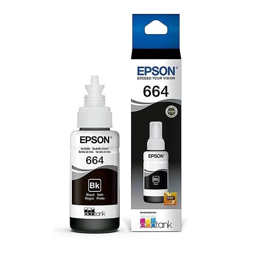 Botella de Tintas Epson T664120 Negro L355 L365 L380 L565 L395 Original