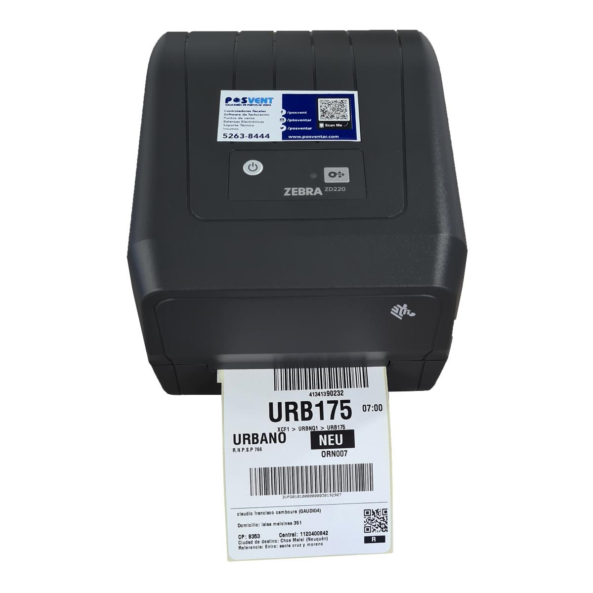 Impresora etiquetas ZEBRA ZD220T USB