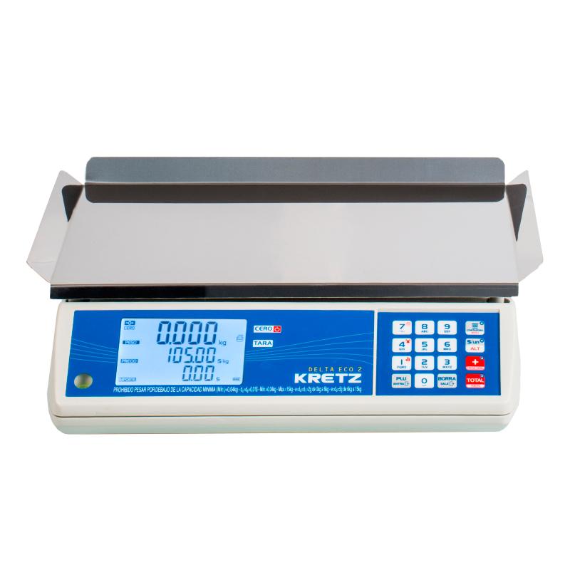 Balanza electronica  KRETZ  DELTA 15kg  ECO 2. funcion contadora bateria