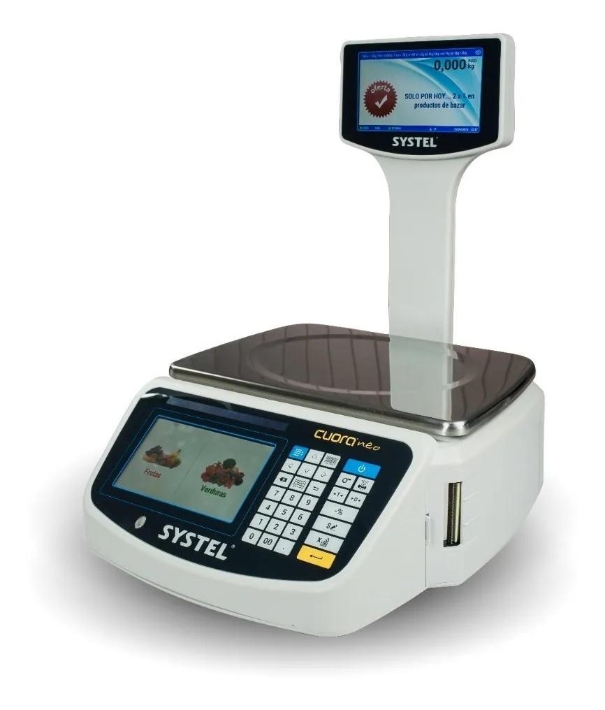 Balanza Systel Cuora Neo 15kg Ticket Etiqueta Pantalla Tactil Usb Ethernet Wifi