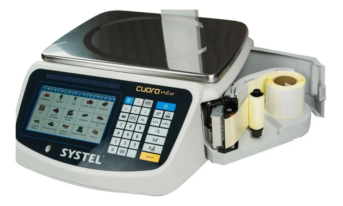 Balanza Systel Cuora Neo 15kg Ticket Etiqueta Pantalla Tactil Usb Ethernet Wifi