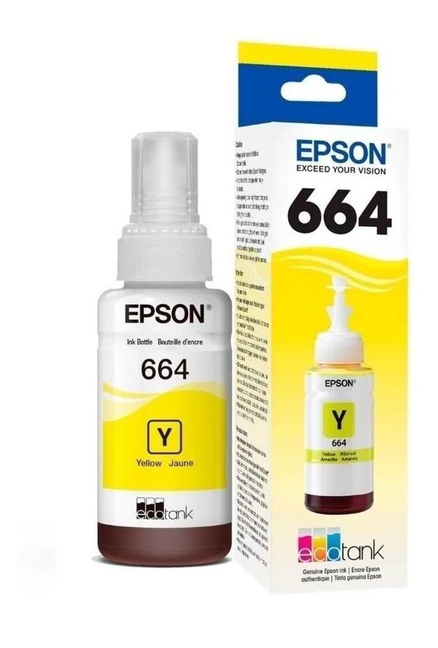 BOTELLA DE TINTA EPSON 664 AMARILLO L220 L365 L375 L380 L395 L455 L475 L495 L565