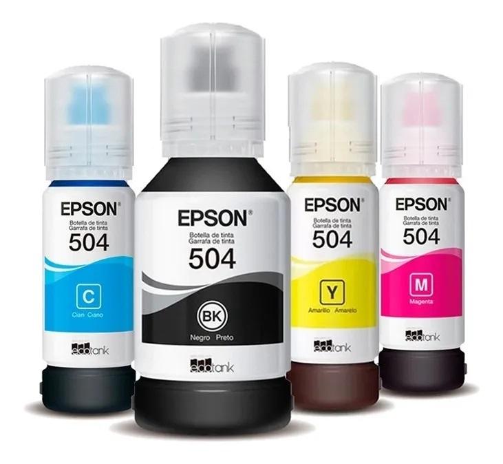Combo X4 Tintas Originales Epson T504 L14150 L4260 L4360 L6270 L6370